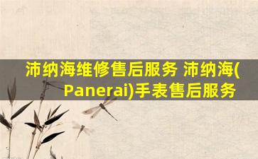 沛纳海维修售后服务 沛纳海(Panerai)手表售后服务